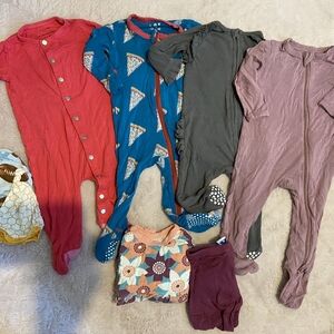 Posh Peanut Kickee Pants Baby Girl Bamboo 8 piece Lot 0-3 3-6 months